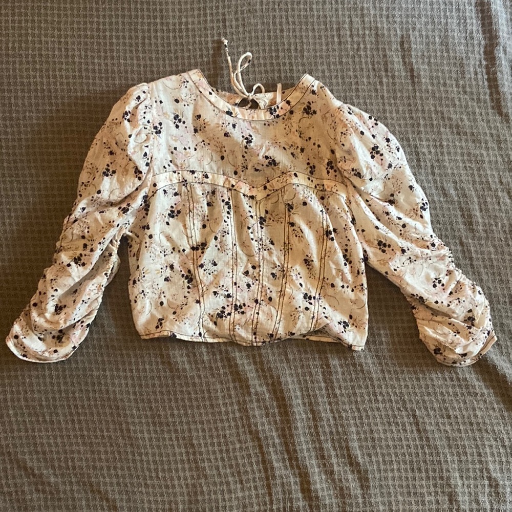 Free people- floral- open back long sleeve